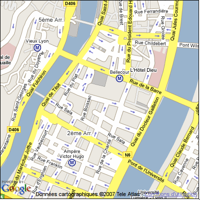 Recherche sur 'Place Bellecour, Lyon, France' en utilisant le Geocoder